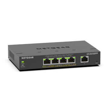 Picture of 5-Port Gigabit Ethernet High-Power PoE+ Smart Managed Plus Switch