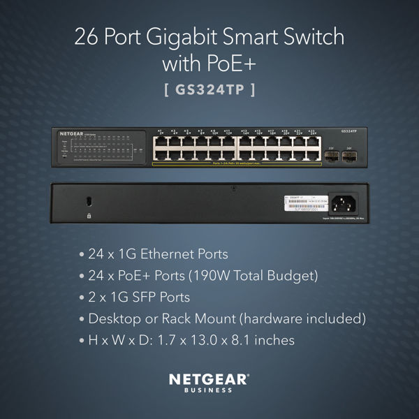 Picture of 24-Port Gigabit PoE+ Smart Managed Pro Switch